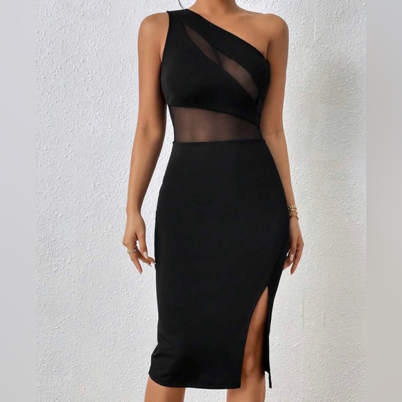 ***SOLD****Black Mesh Dress - Picture 3 of 3